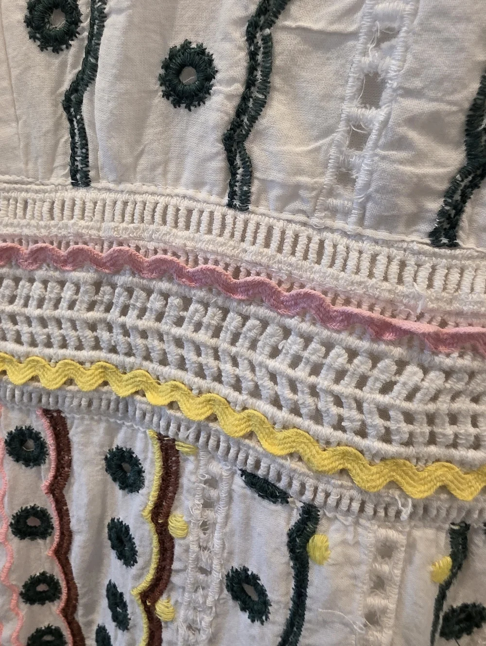 bohme Avalee Maxi Dress With Multicolor Embroidery Size Medium - Picture 7 of 12